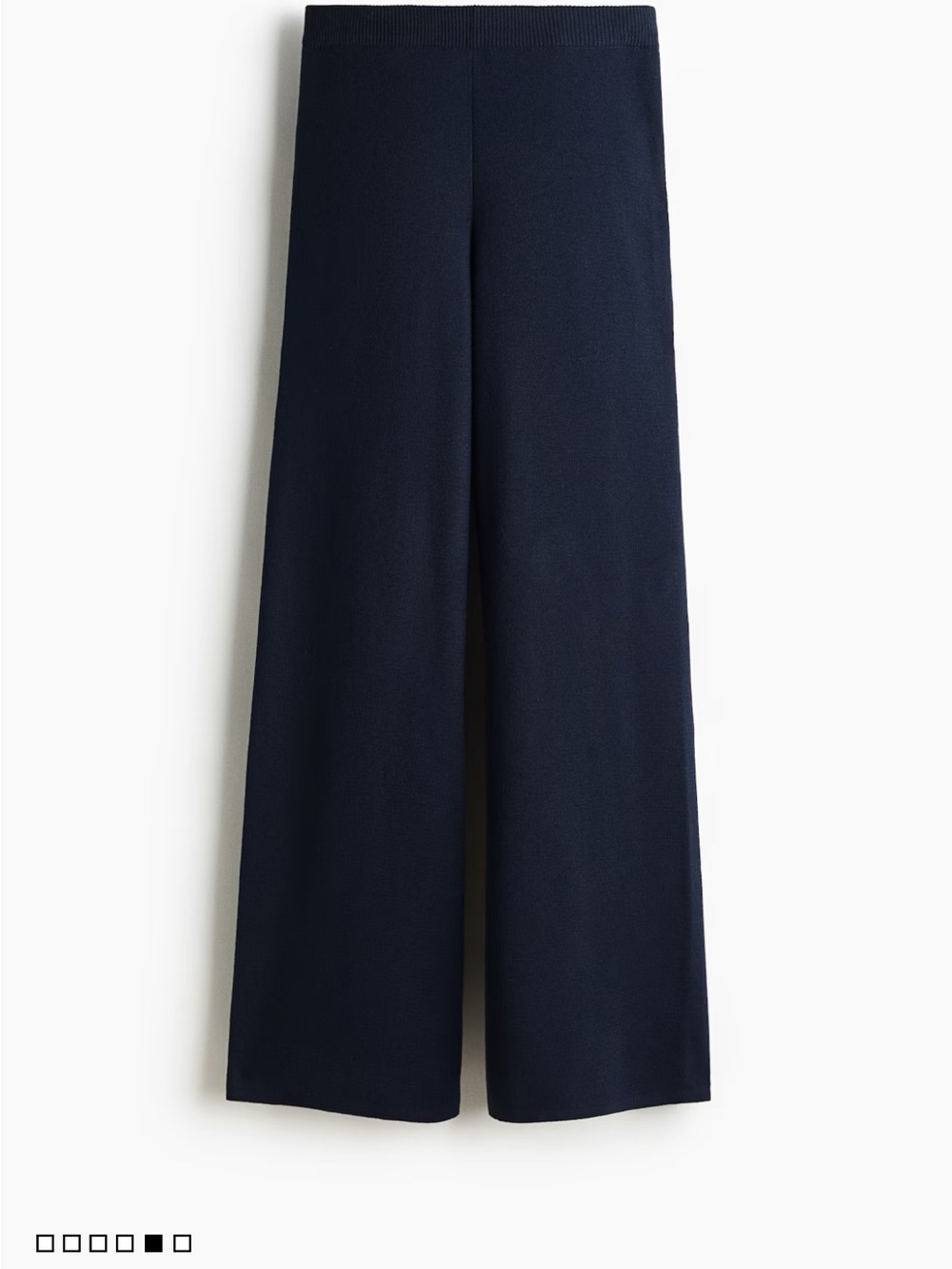 H&M Navy Wide-Leg Knit Pants